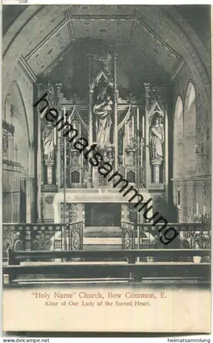 Holy Name Church - Bow Common - Altar of Our Lady of the Sacred Heart ca. 1910