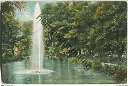 Bad Harzburg - Fontaine unter den Eichen - Verlag Louis Glaser Leipzig - gel. 1913