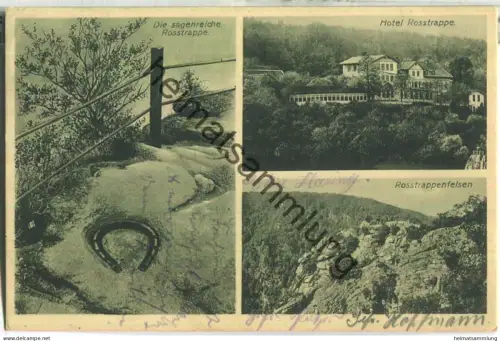 Rosstrappe - Rosstrappenfelsen - Verlag C. Greve Blankenburg - gel. 1909
