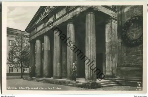 Berlin - Das Ehrenmal Unter den Linden - Foto-Ansichtskarte - Verlag Klinke & Co. Berlin