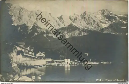 Eibsee - Zugspitze - Foto-AK ca. 1905 - Verlag Würthle & Sohn Salzburg