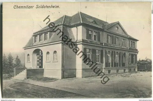 Chemnitzer Soldatenheim - Feldpost - gel. 1914