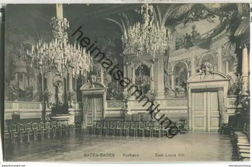 Baden-Baden - Kurhaus - Saal Louis XIII - Verlag Fr. Spies Baden-Baden