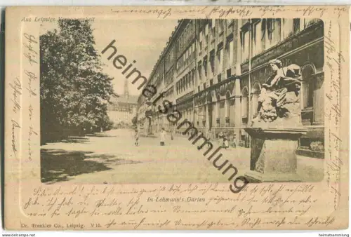 Leipzig - In Lehmann 's Garten - Aus Leipzigs Vergangenheit - Verlag Dr. Trenkler Co. Leipzig - gel. 1900