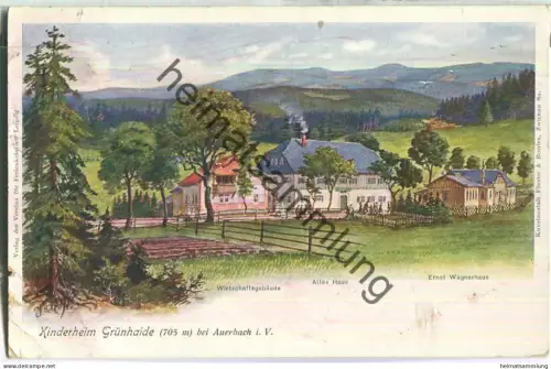 Kinderheim Grünhaide bei Auerbach - Verlag des Vereins für Ferienkolonien Leipzig