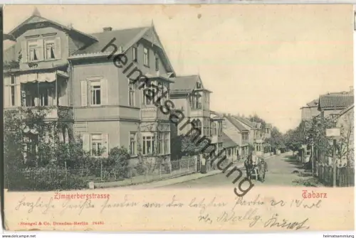 Tabarz - Zimmerbergstrasse - Verlag Stengel & Co. Dresden - gel. 1903