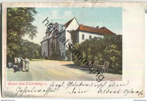 Gruss aus Eisenberg S./A. - Verlag Paul Kaltenbach Eisenberg - Lithogr. Kunstanstalt Mehner & Maas Leipzig