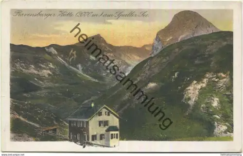 Ravensburger Hütte am Spuller See - Verlag Emil Hartmann Mannheim
