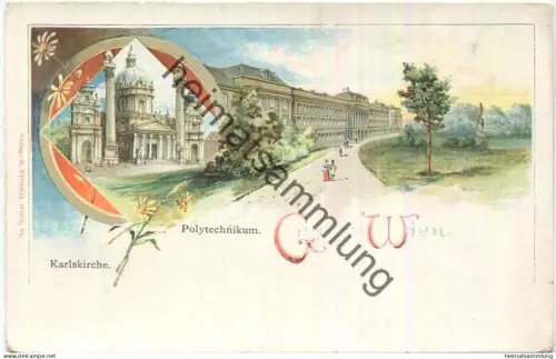 Wien - Karlskirche - Polytechnikum - Verlag E Storch Wien