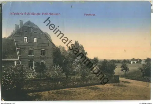 Zeithain - Infanterie Schiessplatz - Haidehäuser - Forsthaus - Verlag A. verw. Reinhardt Riesa - gel. 1915