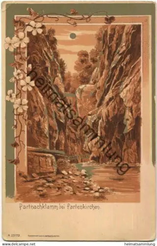 Garmisch-Partenkirchen - Partnachklamm - Künstlerkarte - Verlag Lautz & Isenbeck Darmstadt