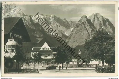 Garmisch-Partenkirchen - Marktplatz - Verlag Curt Rietzschel Garmisch - gel. 1937
