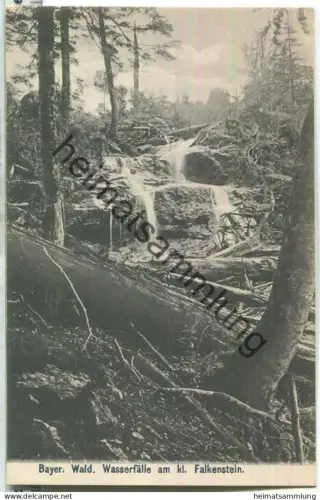 Bayerischer Wald - Wasserfälle am kleinen Falkenstein - Verlag Wilhelm Hagelweide Erlangen ca. 1910