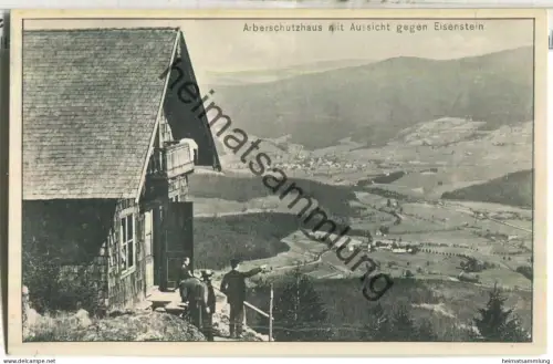 Arberschutzhaus mit Aussicht gegen Eisenstein - Verlag J. Seidel Krummau 1911