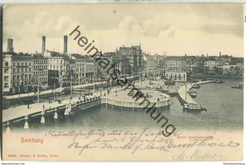 Hamburg - Alter Jungfernstieg - Verlag Schaar & Dathe Trier - gel. 1903