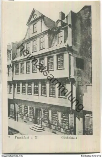 Frankfurt am Main - Goethehaus - Verlag Frankfurter Lichtdruckanstalt ca. 1910
