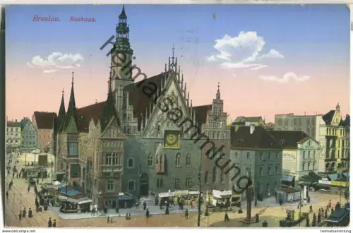 Breslau - Wroclaw - Rathaus - Feldpost - gel. 1915