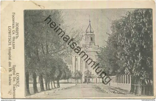 Lowitsch - Hospital des Hl Tadeus - Gebrauchsspuren - Rückseite beschrieben 1915