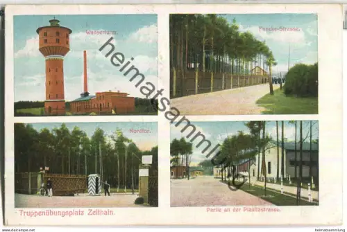 Truppenübungsplatz Zeithain - Planitzstrasse - Funcke-Strasse - Nordtor - Verlag A. verw. Reinhardt Riesa  - gel. 1909