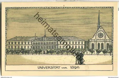 Universität vor 1892 - Offizielle Postkarte zur 500jährigen Jubiläumsfeier der Universität Leipzig 1909