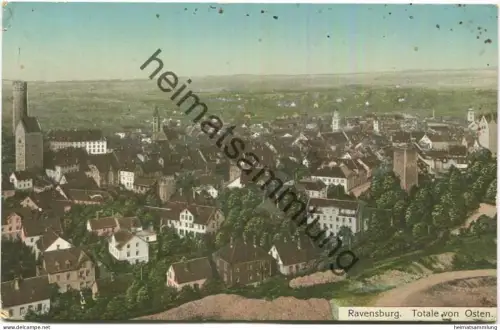 Ravensburg - Totale von Osten - gel. 1913