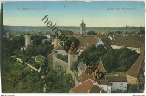 Rothenburg - Blick vom Burgturm - Verlag Gebr. Metz Tübingen ca. 1910