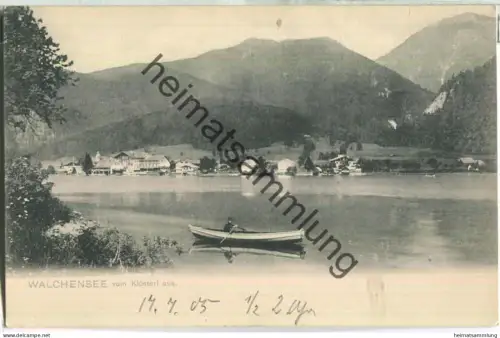 Walchensee vom Klösterl aus - Verlag A. Irl Mittenwald 1905