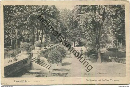 Essen - Stadtgarten - Saalbau-Terrassen - gel. 1916