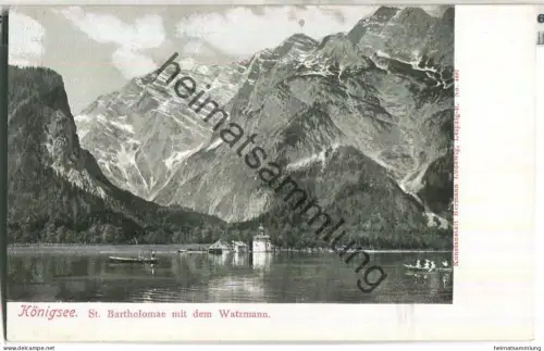 Königsee - St. Bartholomae mit dem Watzmann - Verlag Hermann Ludewig Leipzig 1905