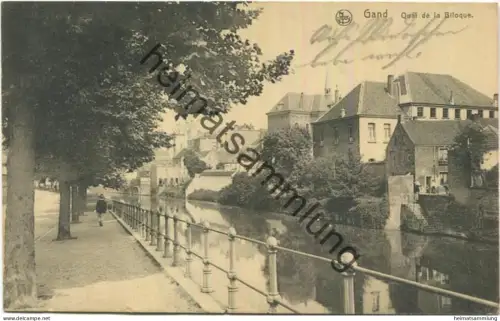 Gand Gent - Quai de la Biloque - Feldpost gel. 1918
