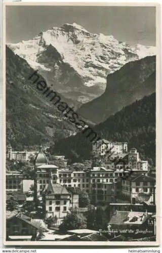 Interlaken und die Jungfrau - Foto-Ansichtskarte - Edition Photoglob-Wehrli & Vouga & Co. AG Zürich - gel. 1935