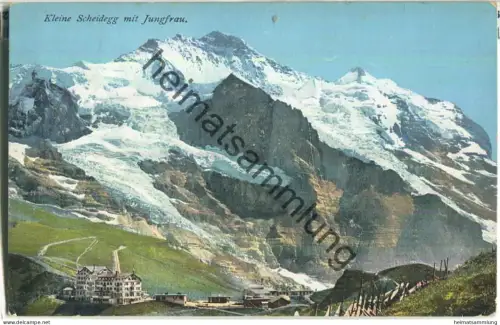 Kleine Scheidegg mit Jungfrau - Verlag Ed. R. Gabler Interlaken - gel. 1909