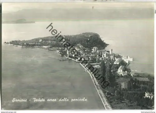Sirmione - Veduta aerea della penisola - Foto-Ansichtskarte - Edizioni Allegri Brescia
