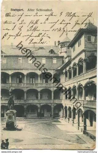 Stuttgart - Alter Schlosshof gel. 1912