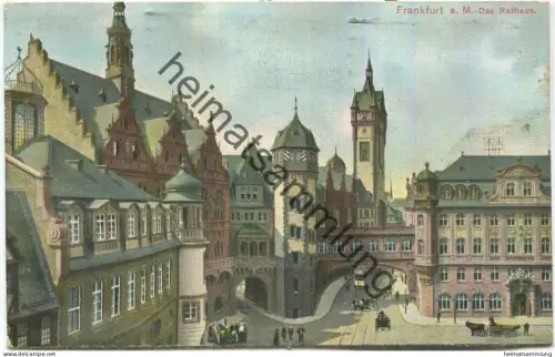 Frankfurt - Rathaus - Verlag L Klement Frankfurt - gel. 1917