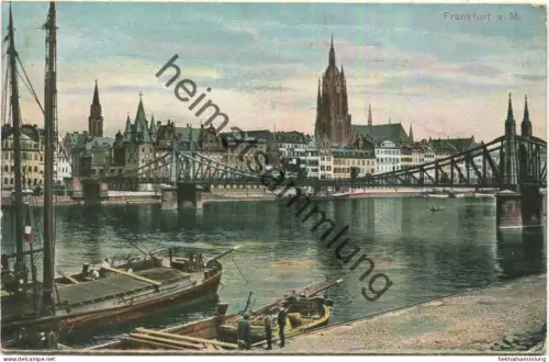 Frankfurt - Brücke - Verlag L. Klement Frankfurt gel. 1917