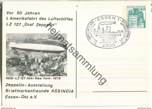 Privatganzsache Bund - Briefmarkenfreunde Assindia Essen-Ost 1978