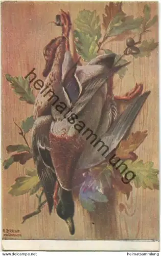 Jagd - Geflügel - signiert E. Dorno München ca. 1915