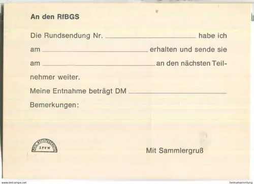 Privatganzsache Bund - Rundsendedienst RfBGS