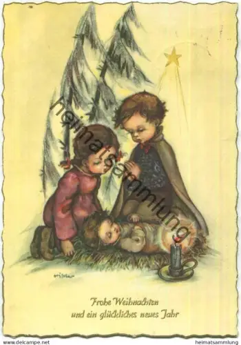Weihnachten - signiert Hilde - AK Grossformat gel. 1958