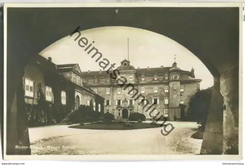 Baden-Baden - Neues Schloss - Foto-Ansichtskarte - Verlag Emil Hartmann Mannheim