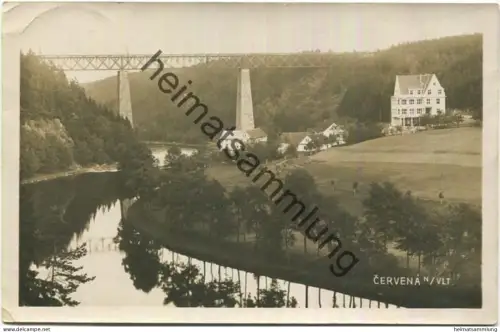 Cervena n./Vlt - Brücke - Foto-AK - gel. 1930