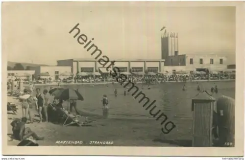 Marienbad - Strandbad - Foto-AK - Verlag L Sp K 1929 gel. ca. 1930