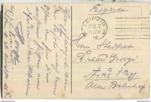 Leipzig - Neues Rathaus mit Stadthaus - Feldpost - gel. 1917