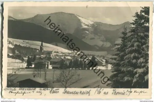 Oberstaufen - Foto-Ansichtskarte - Verlag W. Roessler Lindenberg - gel. 1936