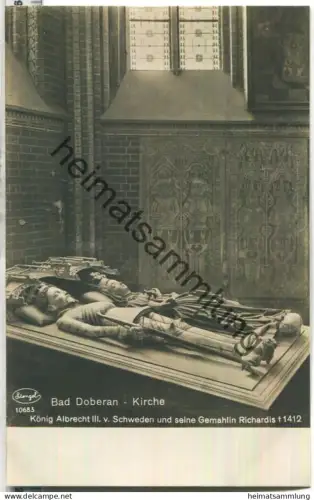 Bad Doberan - Kirche - König Albrecht III. von Schweden und seine Gemahlin Richardis - Foto-Ansichtskarte