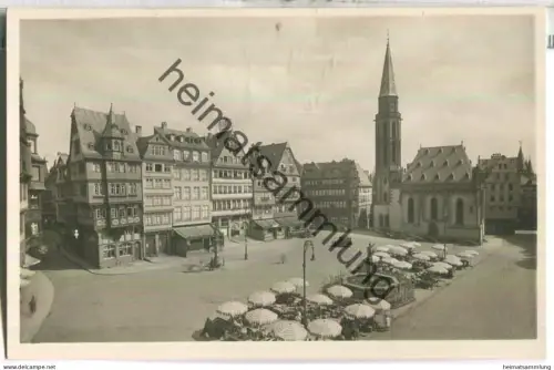 Frankfurt - Römerberg mit Nikolaikirche - Foto-Ansichtskarte - Verlag Emil Hartmann Mannheim