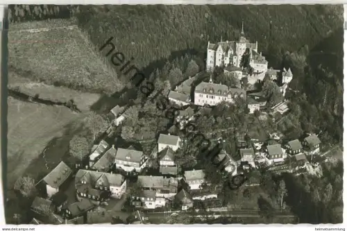 Burg Lauenstein im Frankenwald - Luftaufnahme - Foto-Ansichtskarte - Verlag H. Söllner Ludwigsstadt