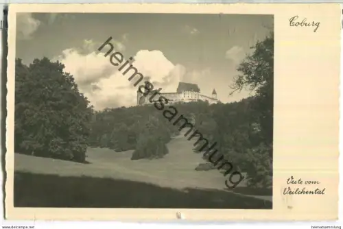 Coburg - Veste vom Veilchental - Foto-Ansichtskarte - Verlag Thür.-Fränk. Reise- u. Verkehrsbüro Coburg