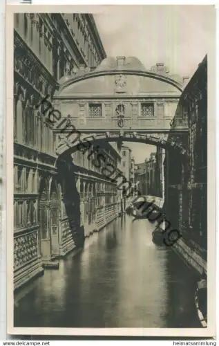 Venezia - Ponte dei Sospiri - Foto-Ansichtskarte 20er Jahre